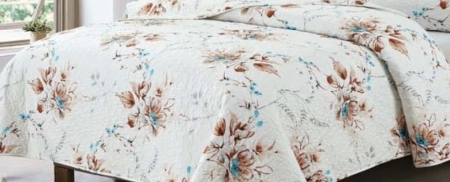 3pc Printed Bedspread (Queen)