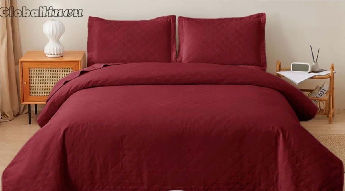 3pc Bedspread Solid King