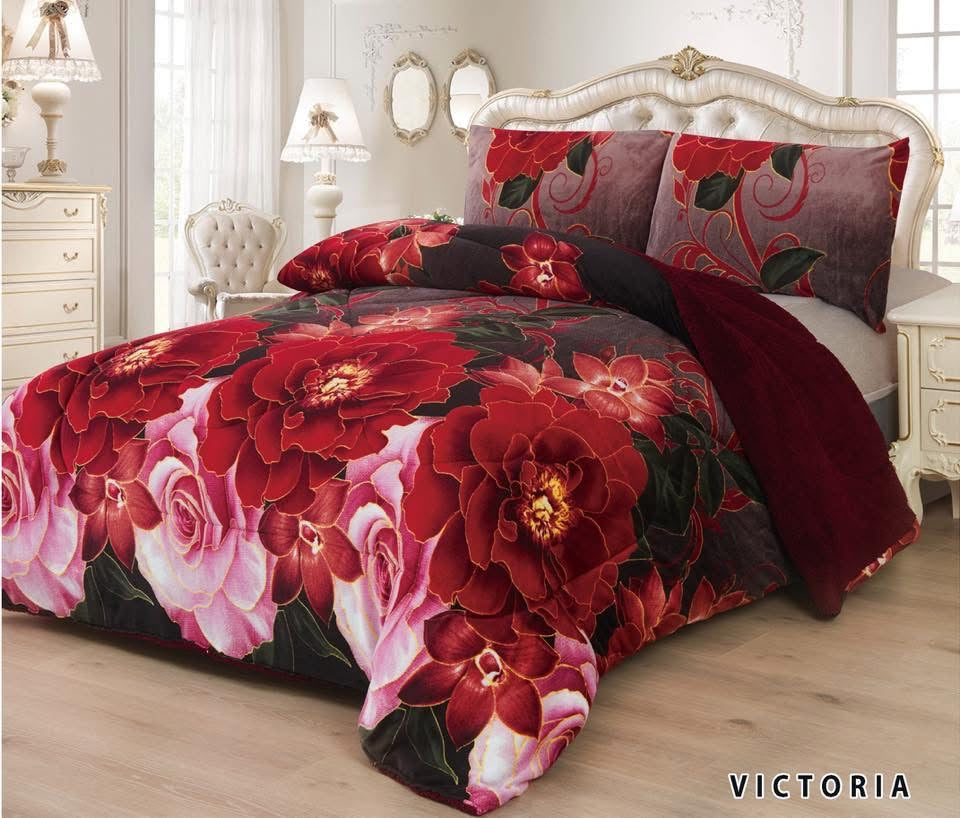 3pc Borrego Queen Printed Blanket