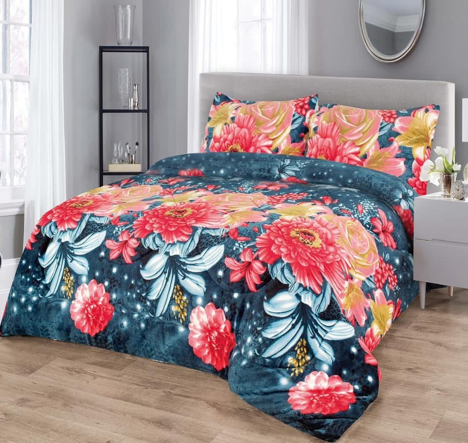 3pc Borrego Queen Printed Blanket