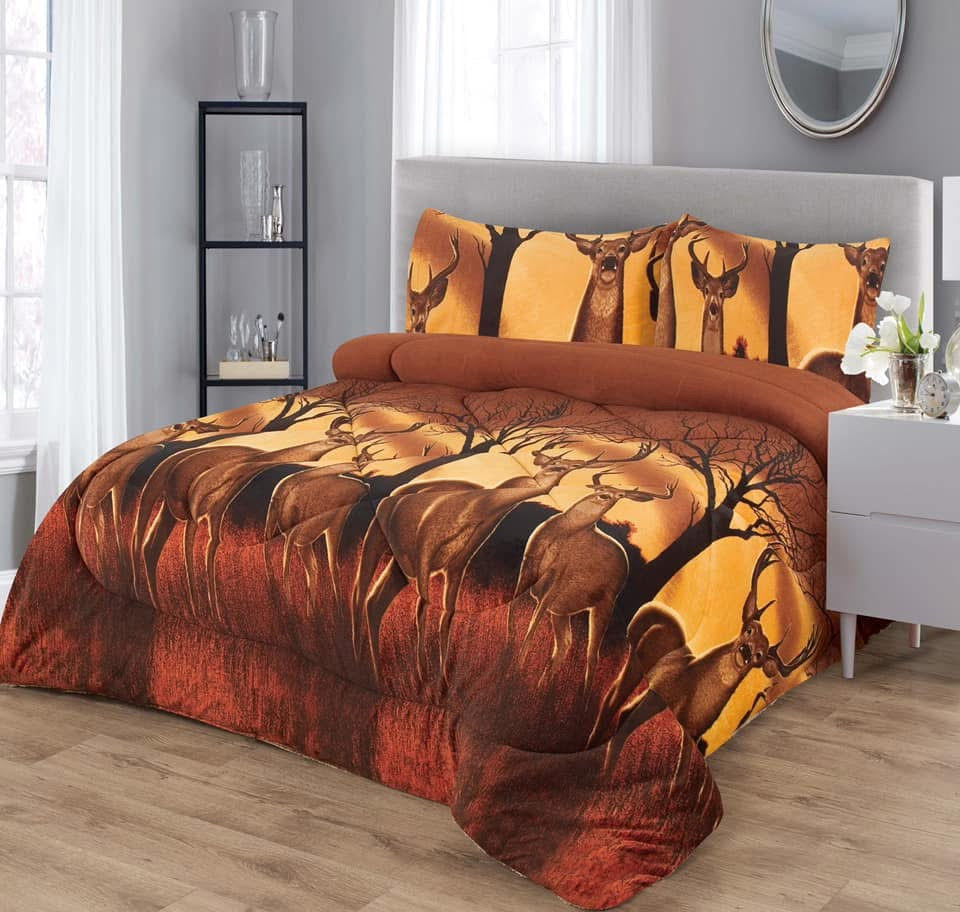 3pc Borrego Queen Printed Blanket
