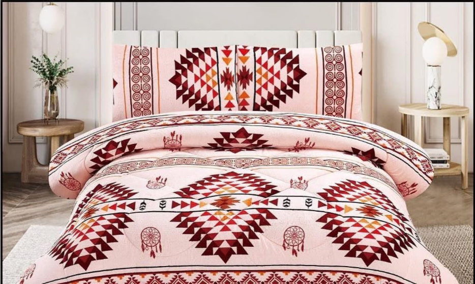 3pc Borrego Queen Printed Blanket