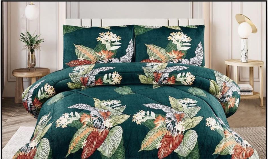 3pc Borrego Queen Printed Blanket