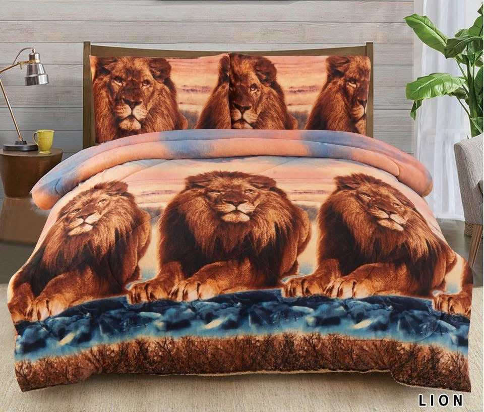 3pc Borrego Queen Printed Blanket