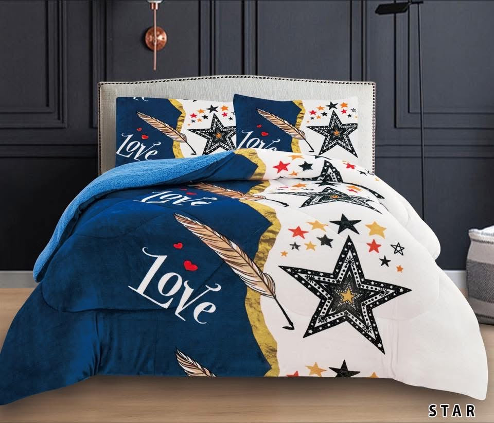 3pc Borrego Queen Printed Blanket