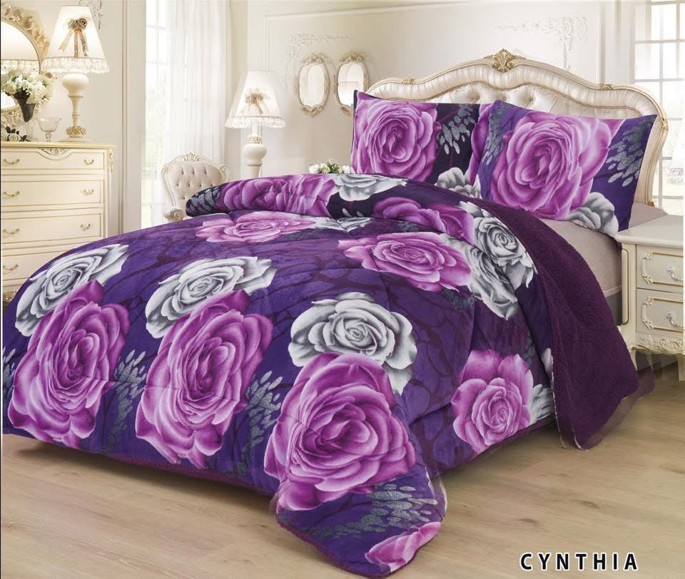 3pc Borrego Queen Printed Blanket