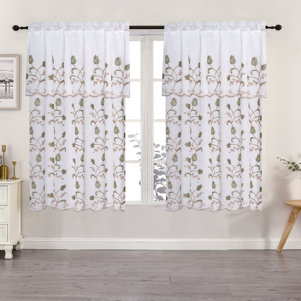 Laith Embroidered Curtain – 2-Panel Set