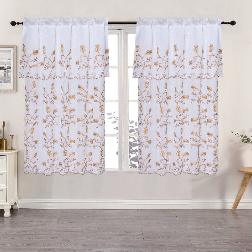 Laith Embroidered Curtain – 2-Panel Set