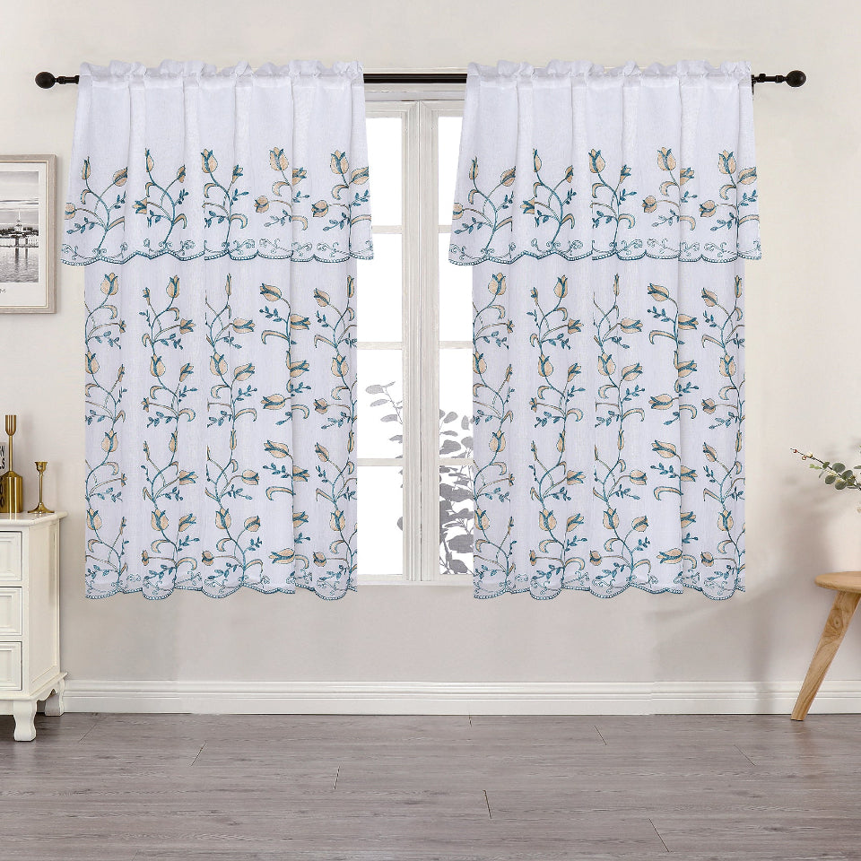 Laith Embroidered Curtain – 2-Panel Set