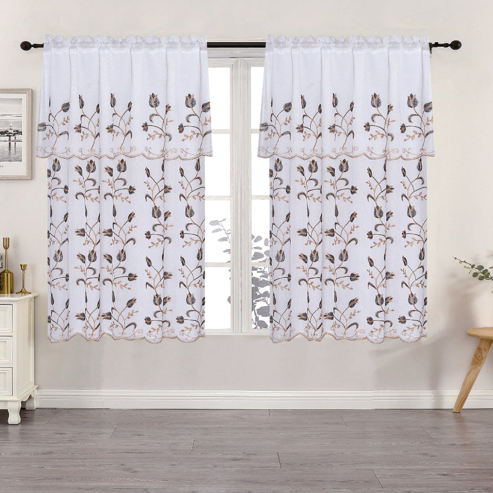 Laith Embroidered Curtain – 2-Panel Set