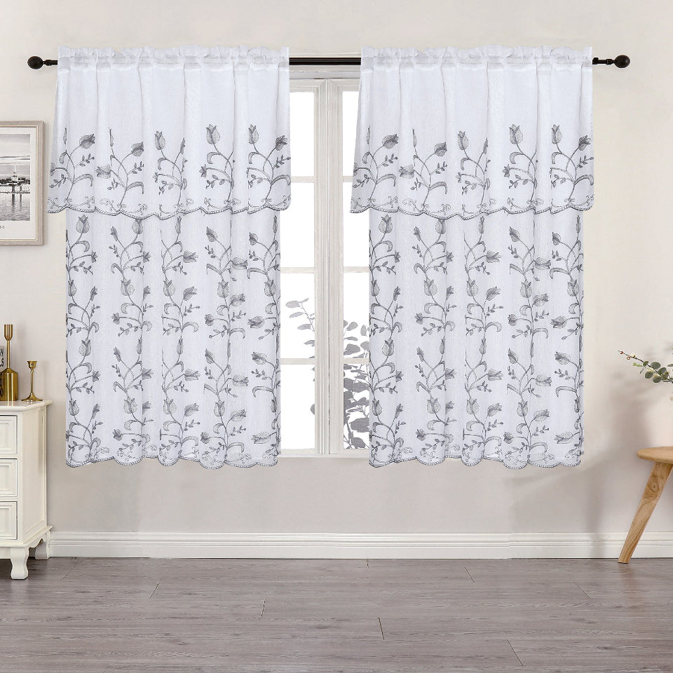 Laith Embroidered Curtain – 2-Panel Set