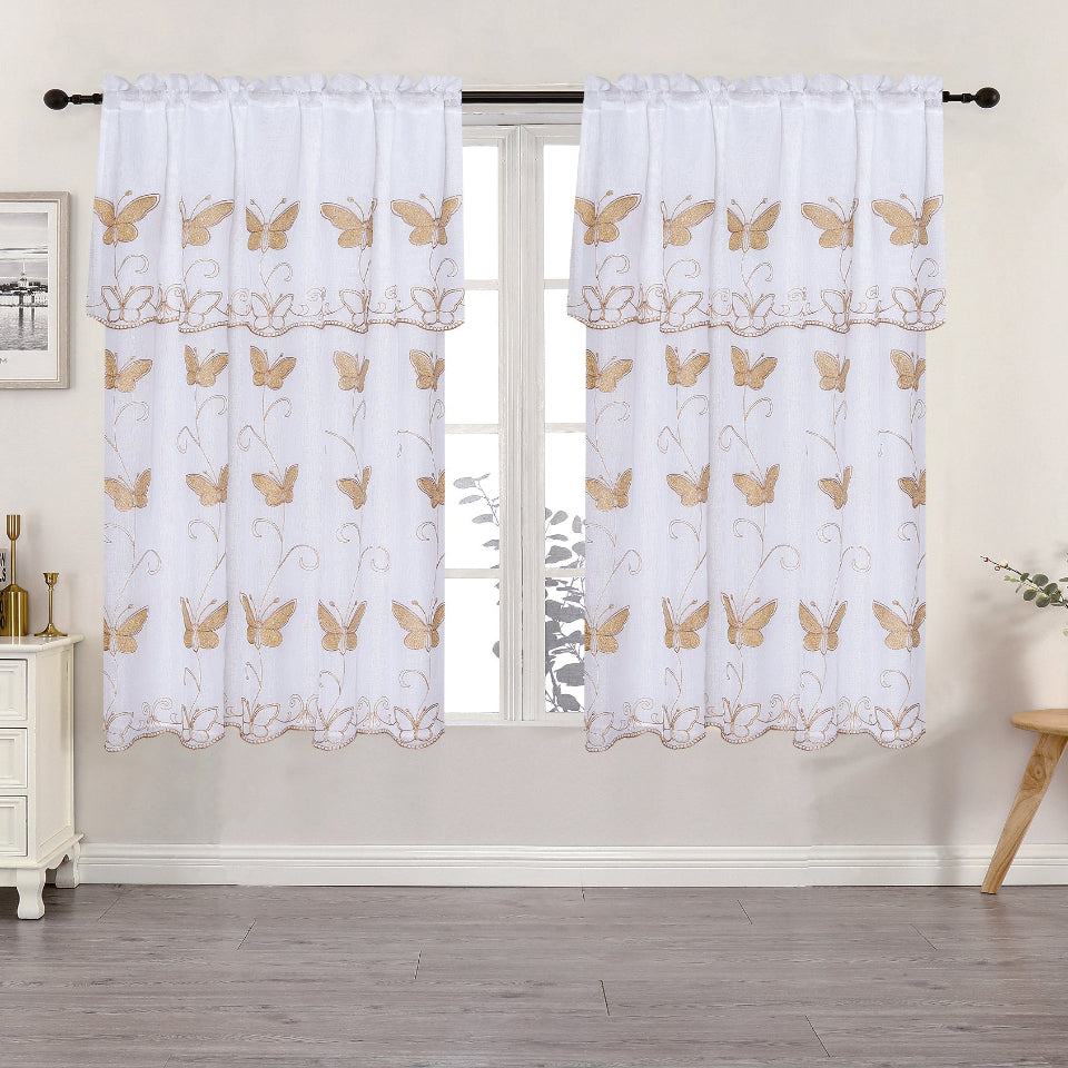 Laith Embroidered Curtain – 2-Panel Set