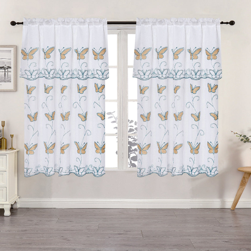 Laith Embroidered Curtain – 2-Panel Set