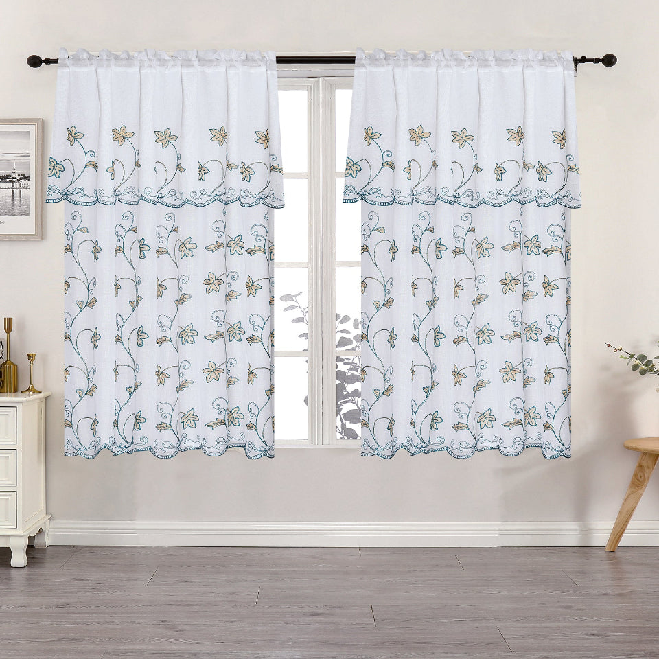 Laith Embroidered Curtain – 2-Panel Set