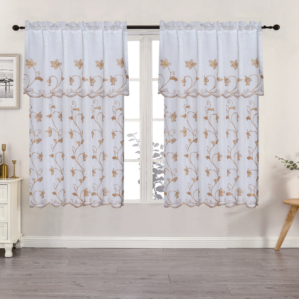 Laith Embroidered Curtain – 2-Panel Set