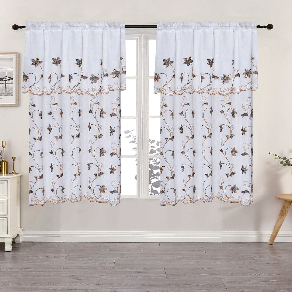 Laith Embroidered Curtain – 2-Panel Set