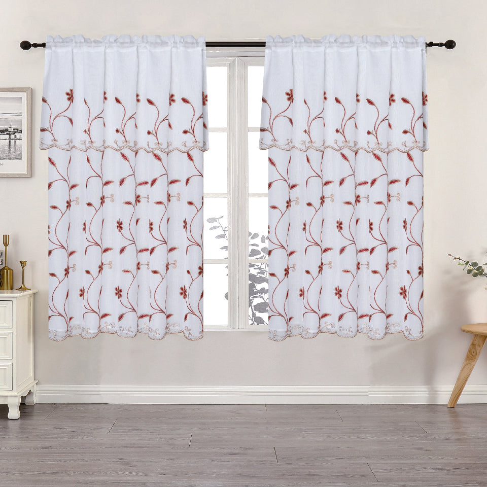 Laith Embroidered Curtain – 2-Panel Set