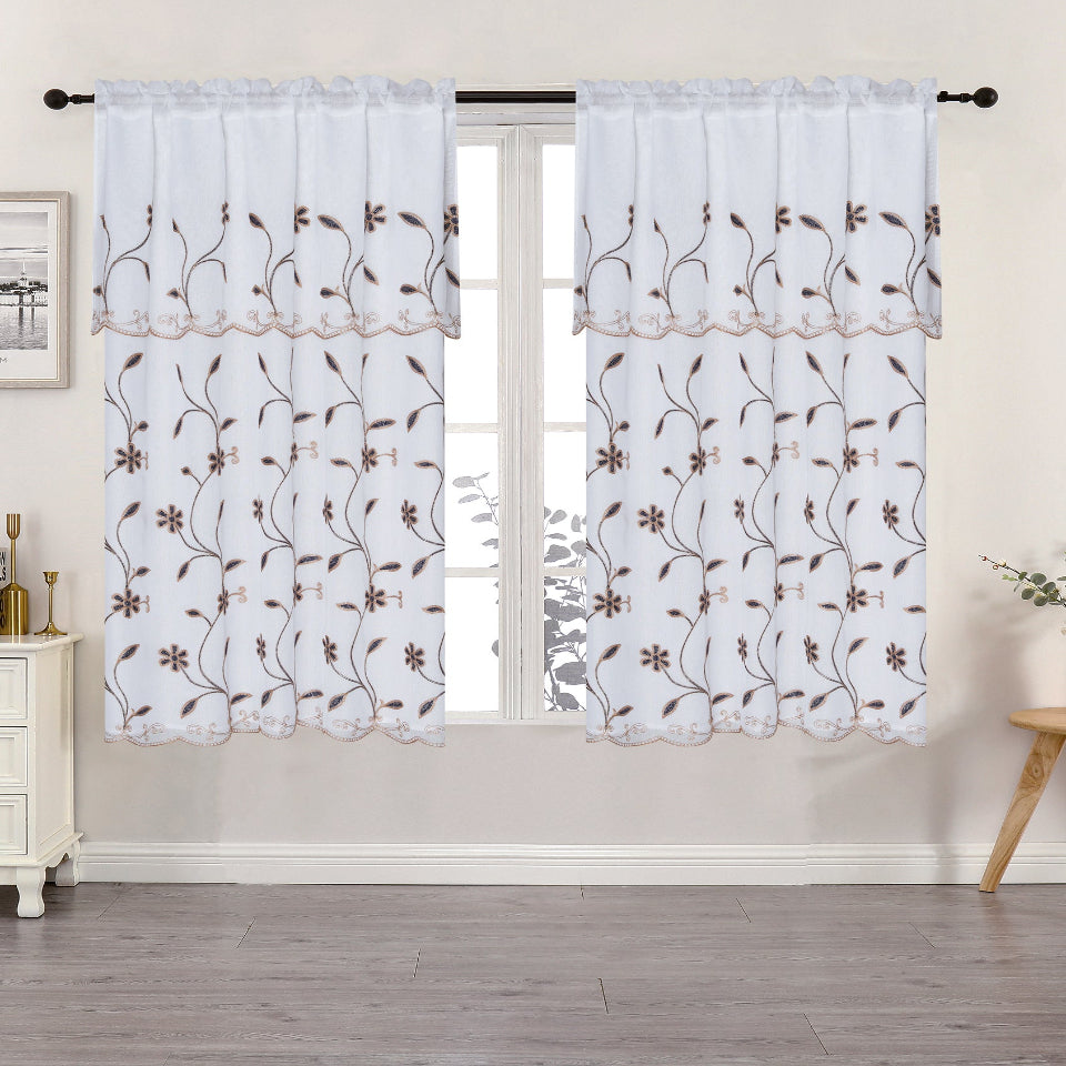 Laith Embroidered Curtain – 2-Panel Set