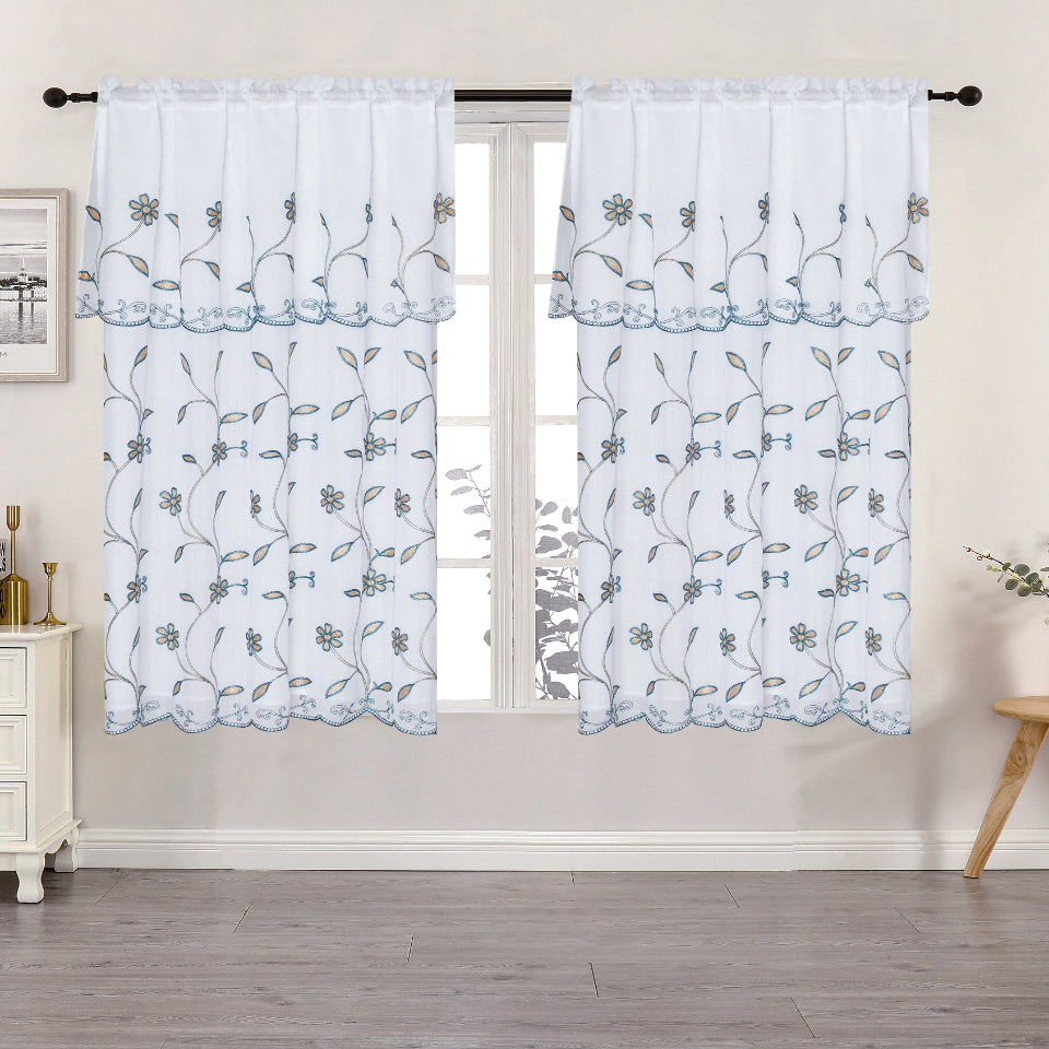 Laith Embroidered Curtain – 2-Panel Set
