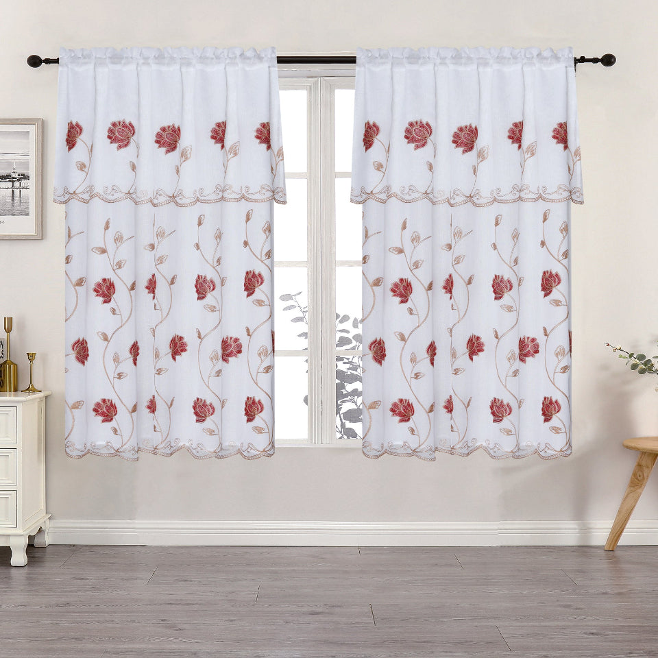 Laith Embroidered Curtain – 2-Panel Set