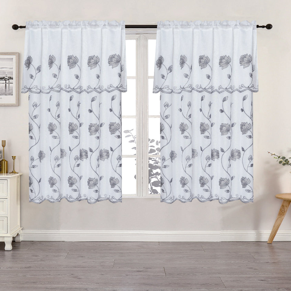 Laith Embroidered Curtain – 2-Panel Set