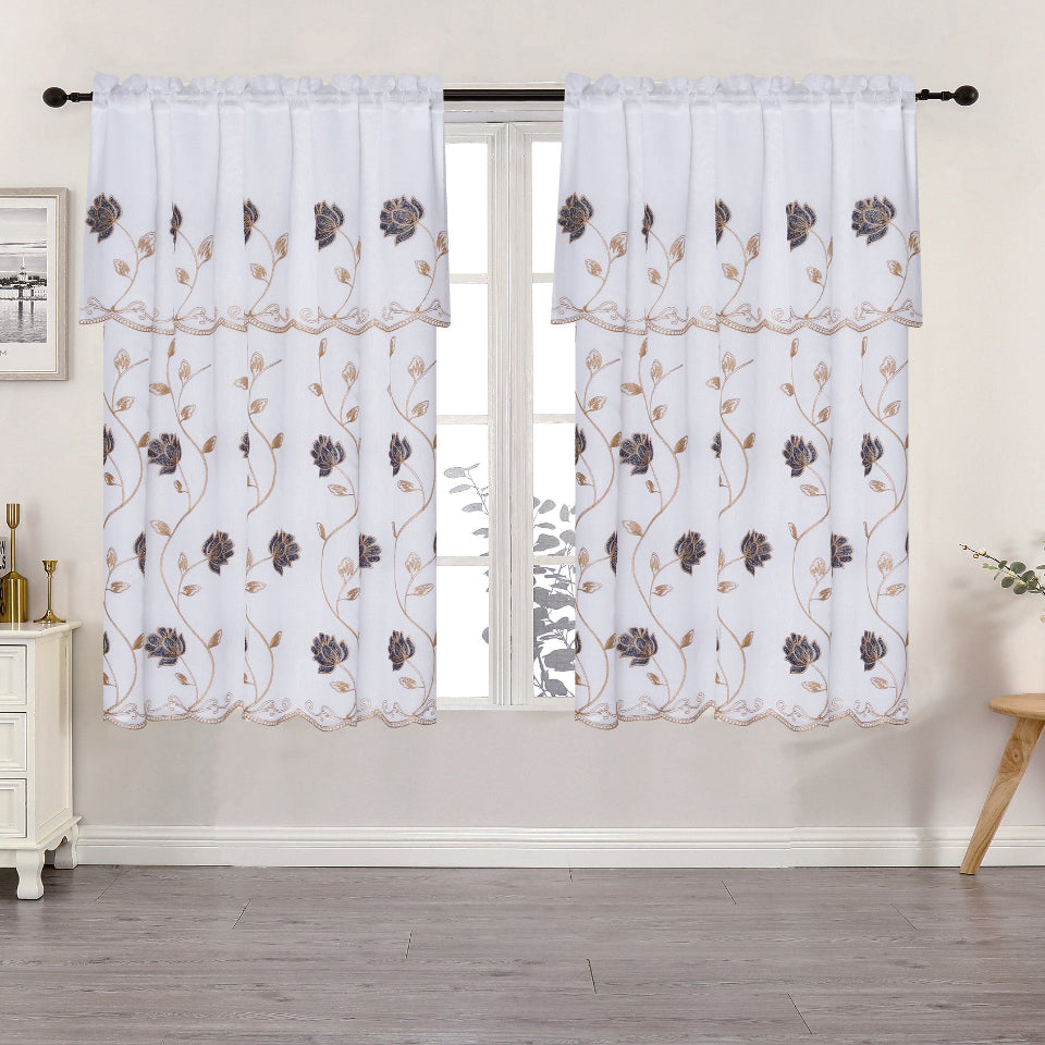 Laith Embroidered Curtain – 2-Panel Set