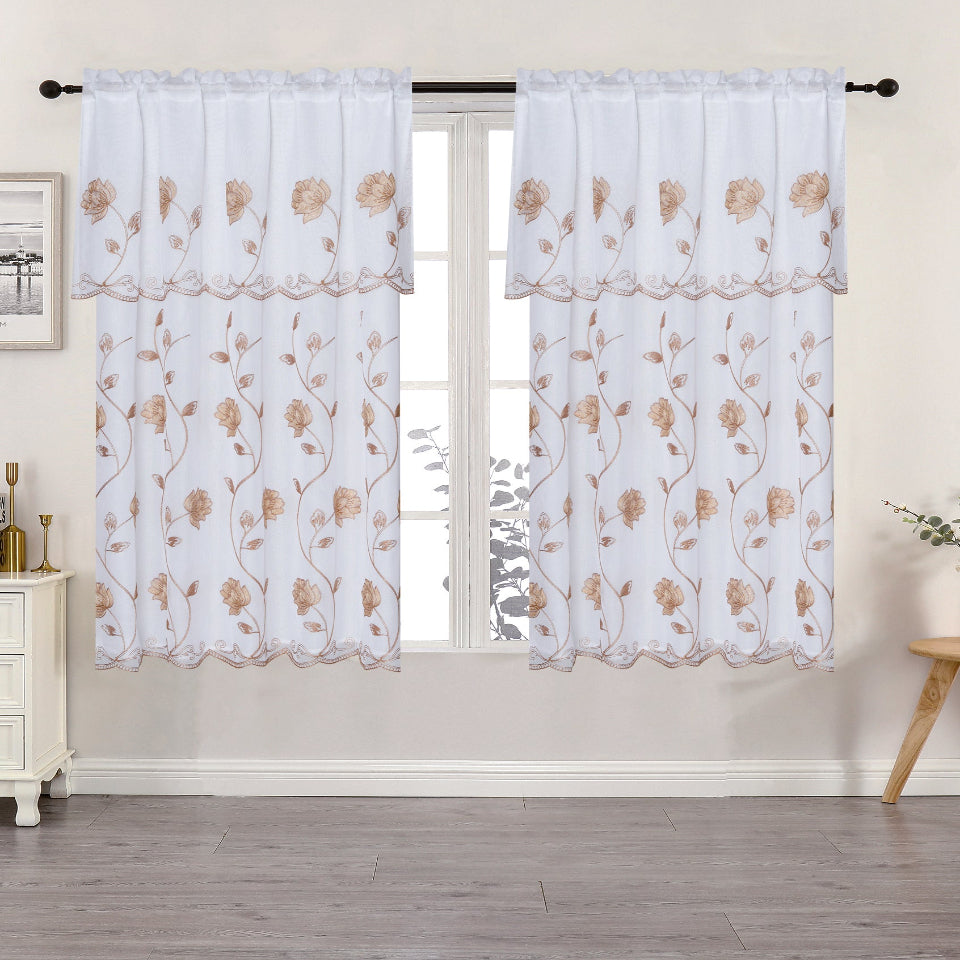 Laith Embroidered Curtain – 2-Panel Set
