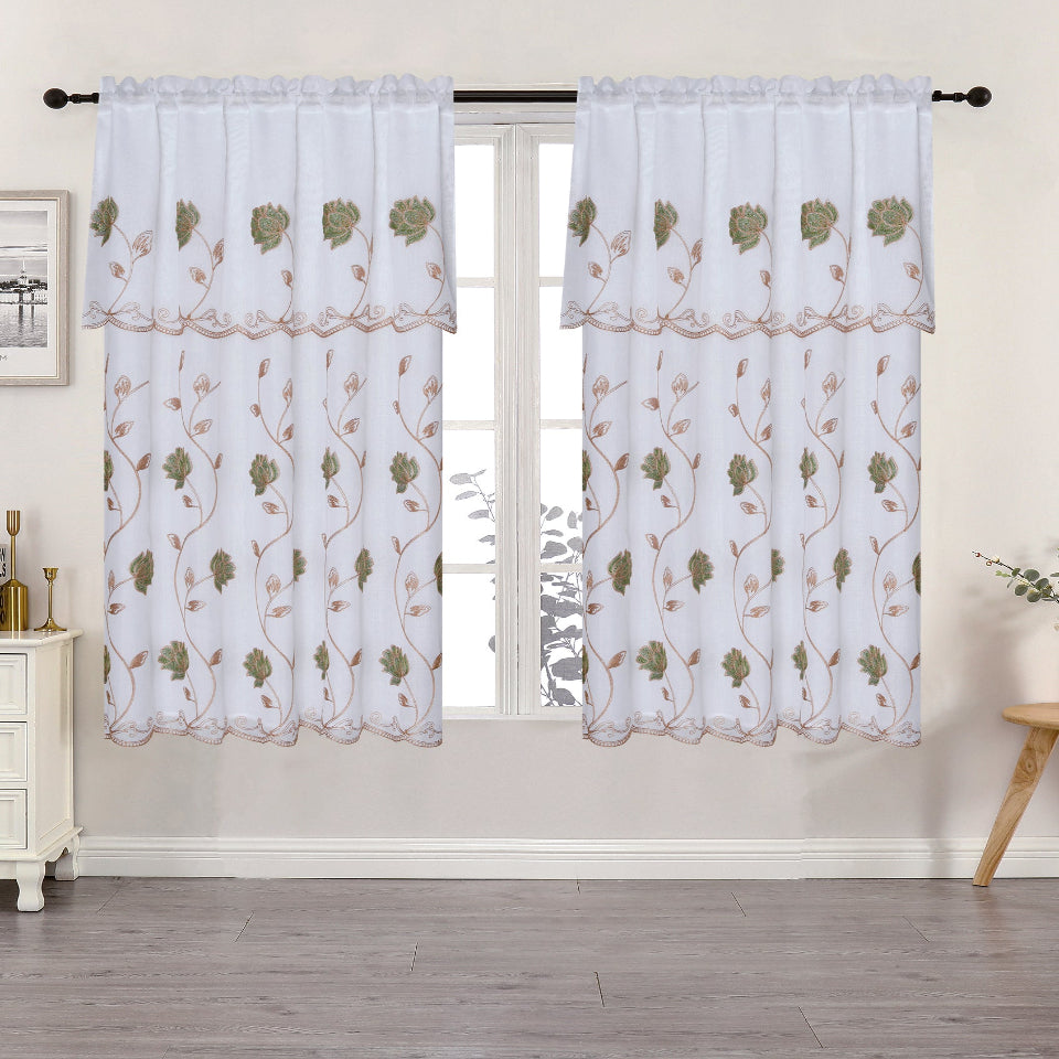 Laith Embroidered Curtain – 2-Panel Set