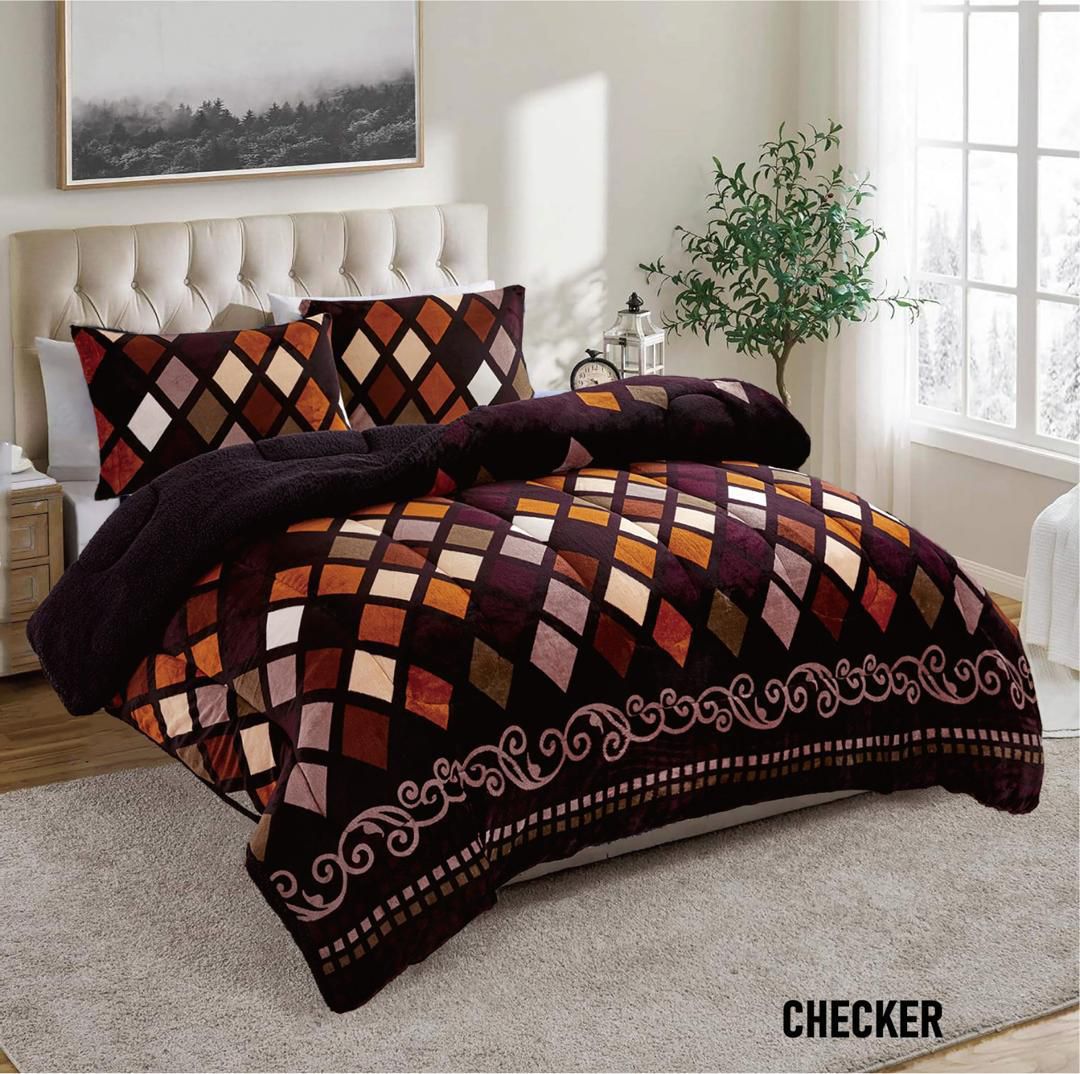 3pc Borrego Queen Printed Blanket