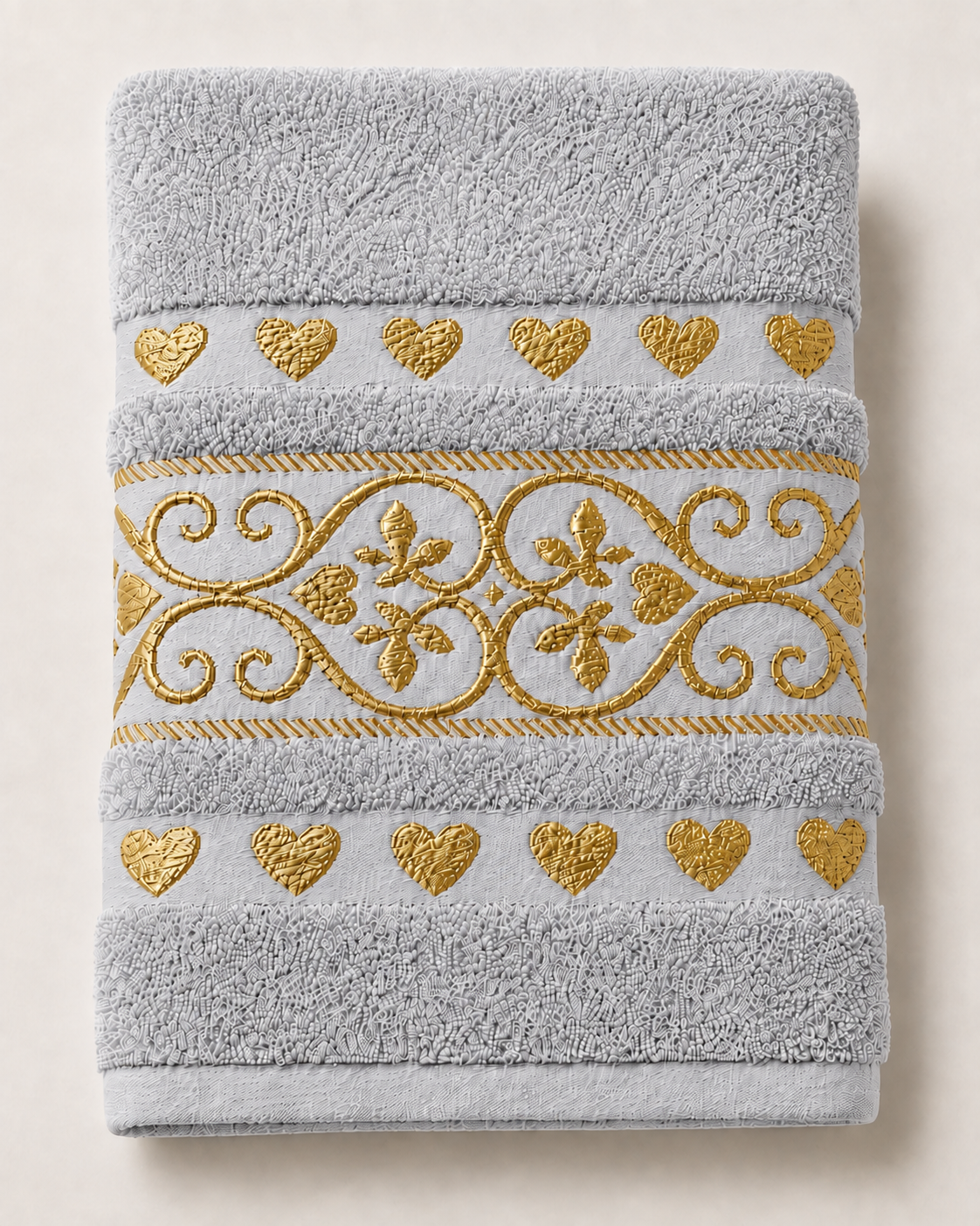 Cotton Embroidered Body Towels