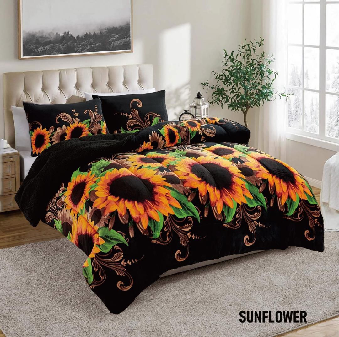 3pc Borrego Queen Printed Blanket