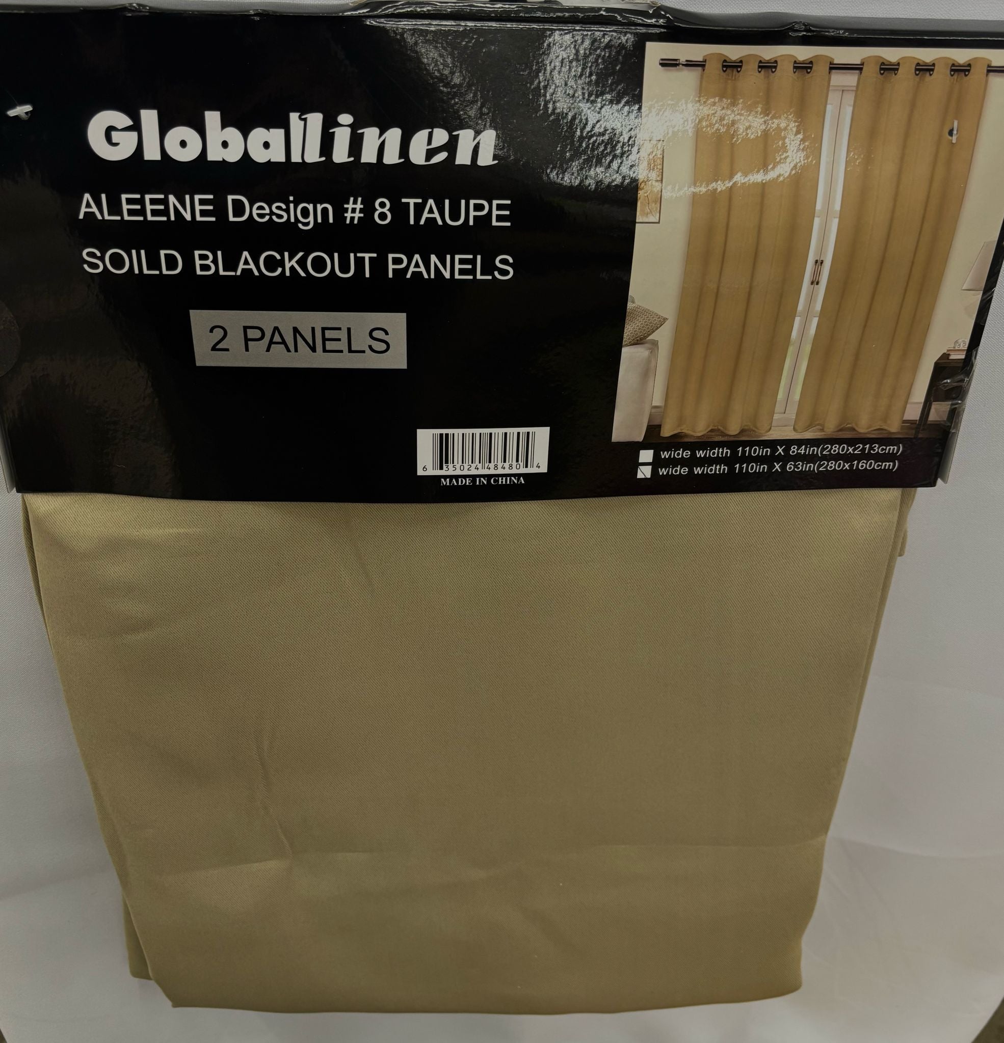 2 Panel Blackout 84in Long (Solid Color)