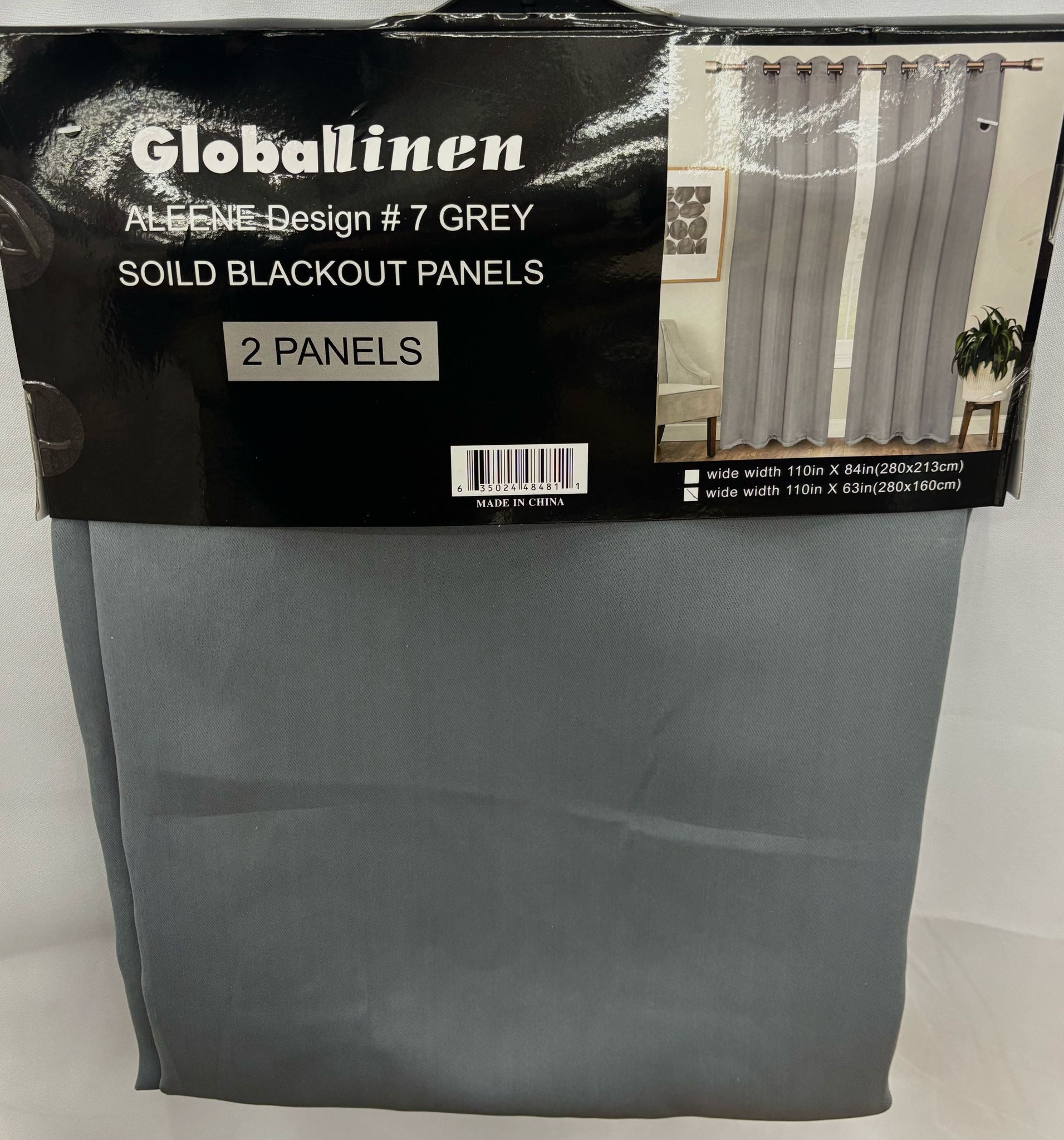 2 Panel Blackout 84in Long (Solid Color)