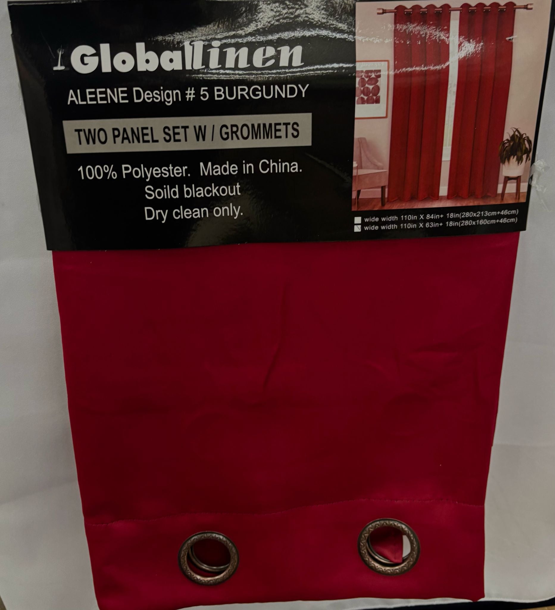 2 Panel Blackout 63in (Solid colors)