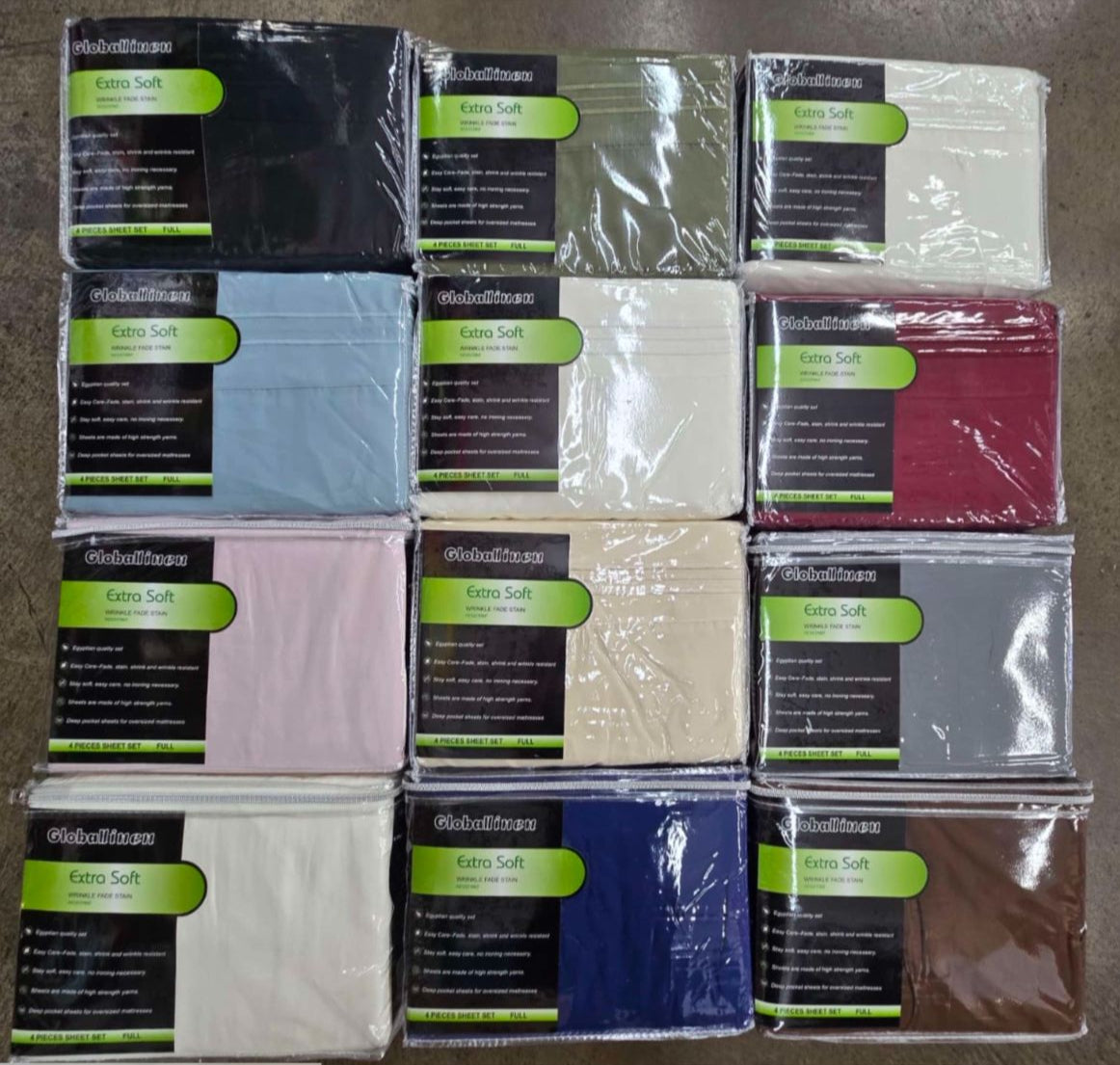 350TC Bed Sheets Full 4pc