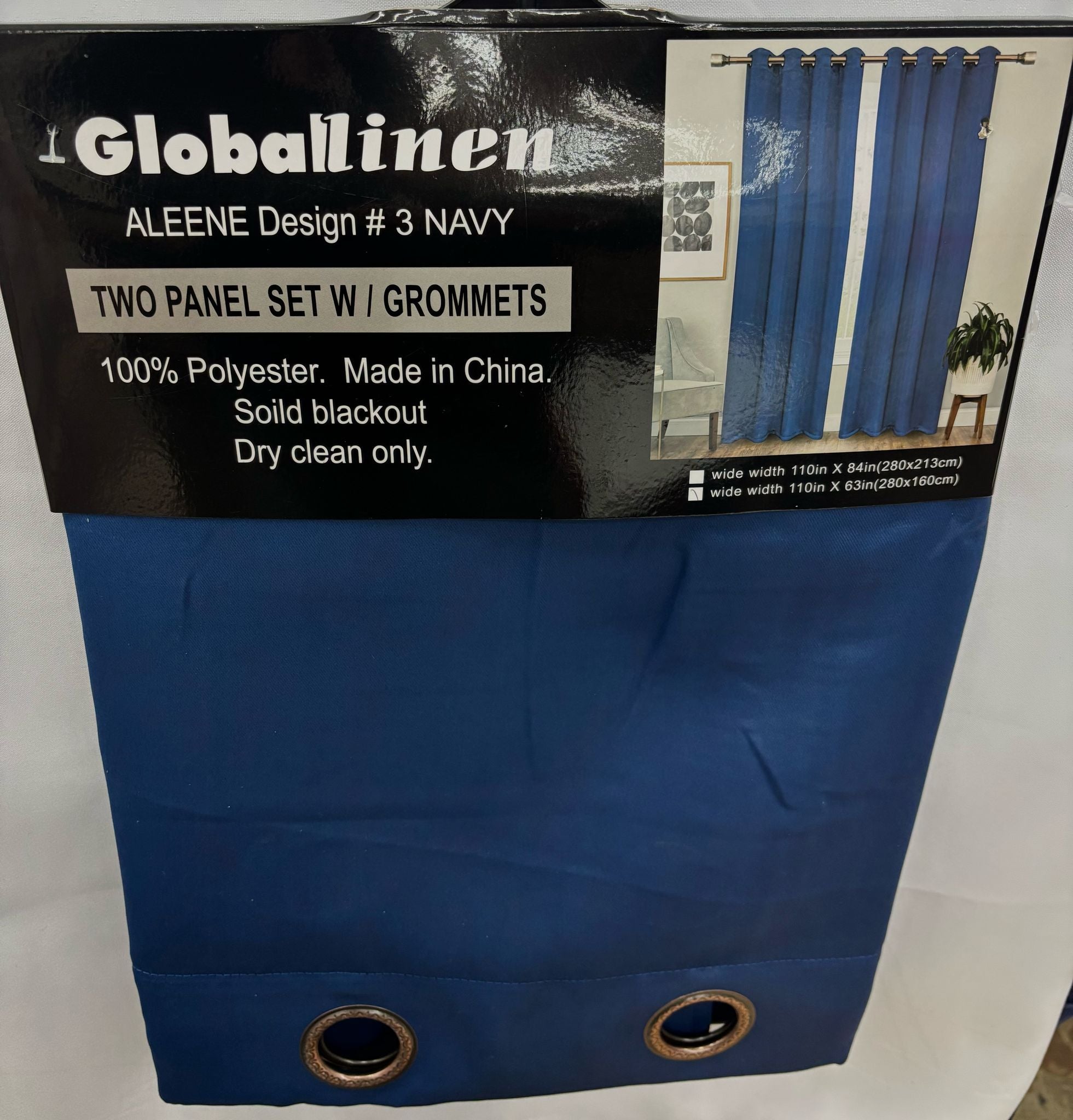 2 Panel Blackout 84in Long (Solid Color)