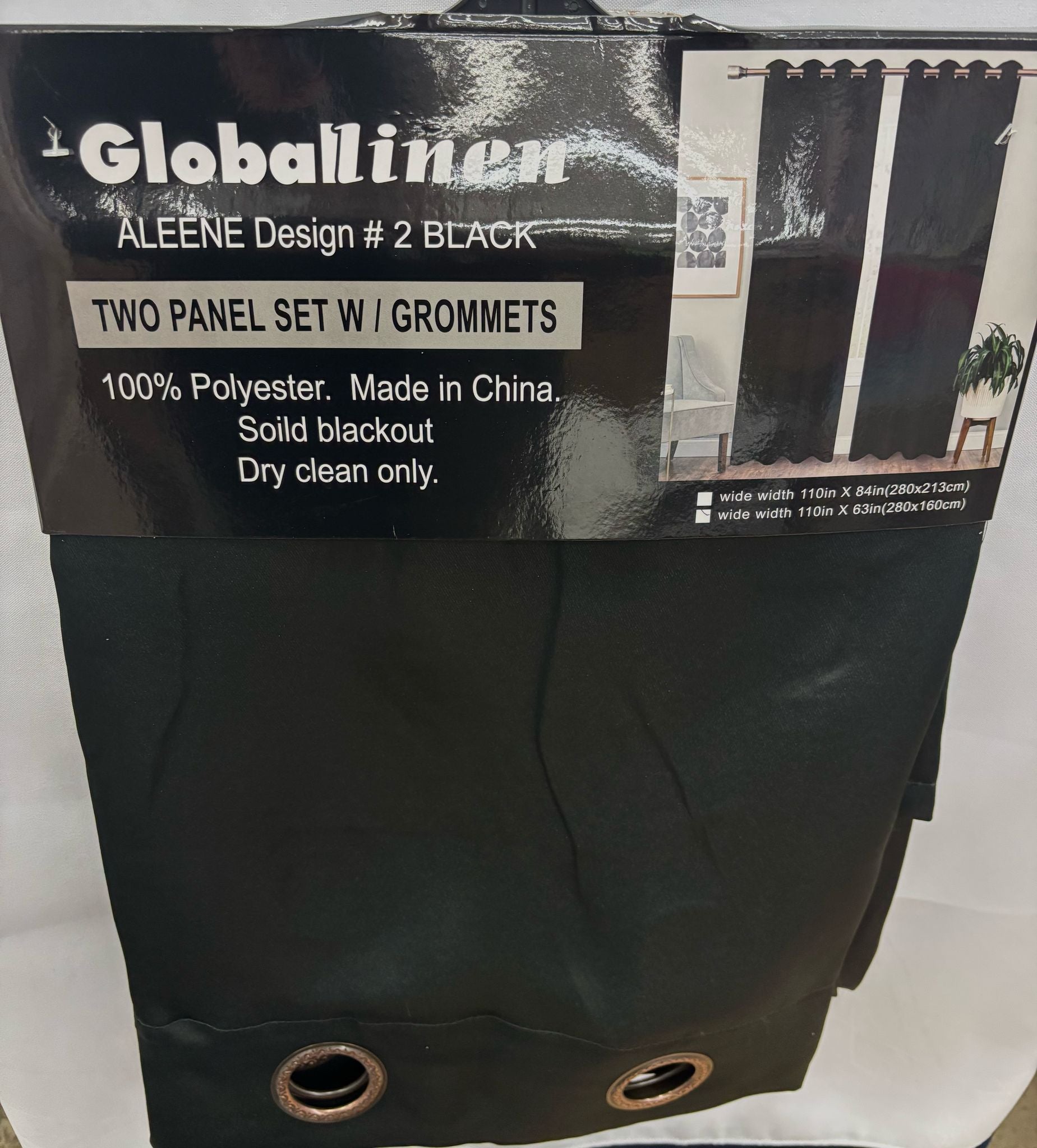 2 Panel Blackout 84in Long (Solid Color)