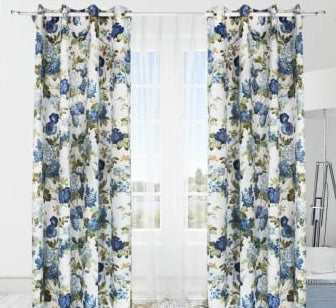2 Panel Blackout 63in (Floral Pattern)