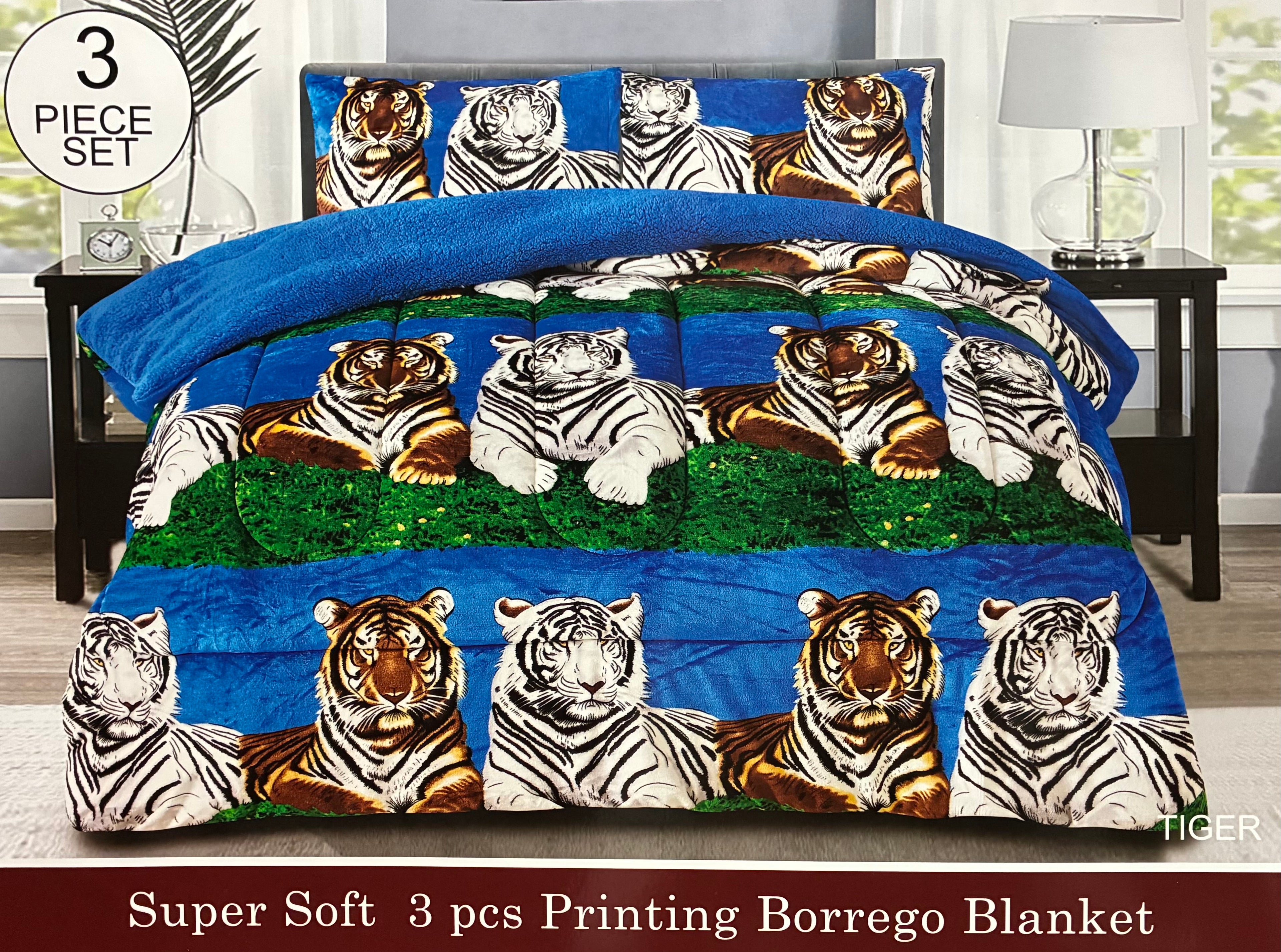 3pc Borrego Queen Printed Blanket