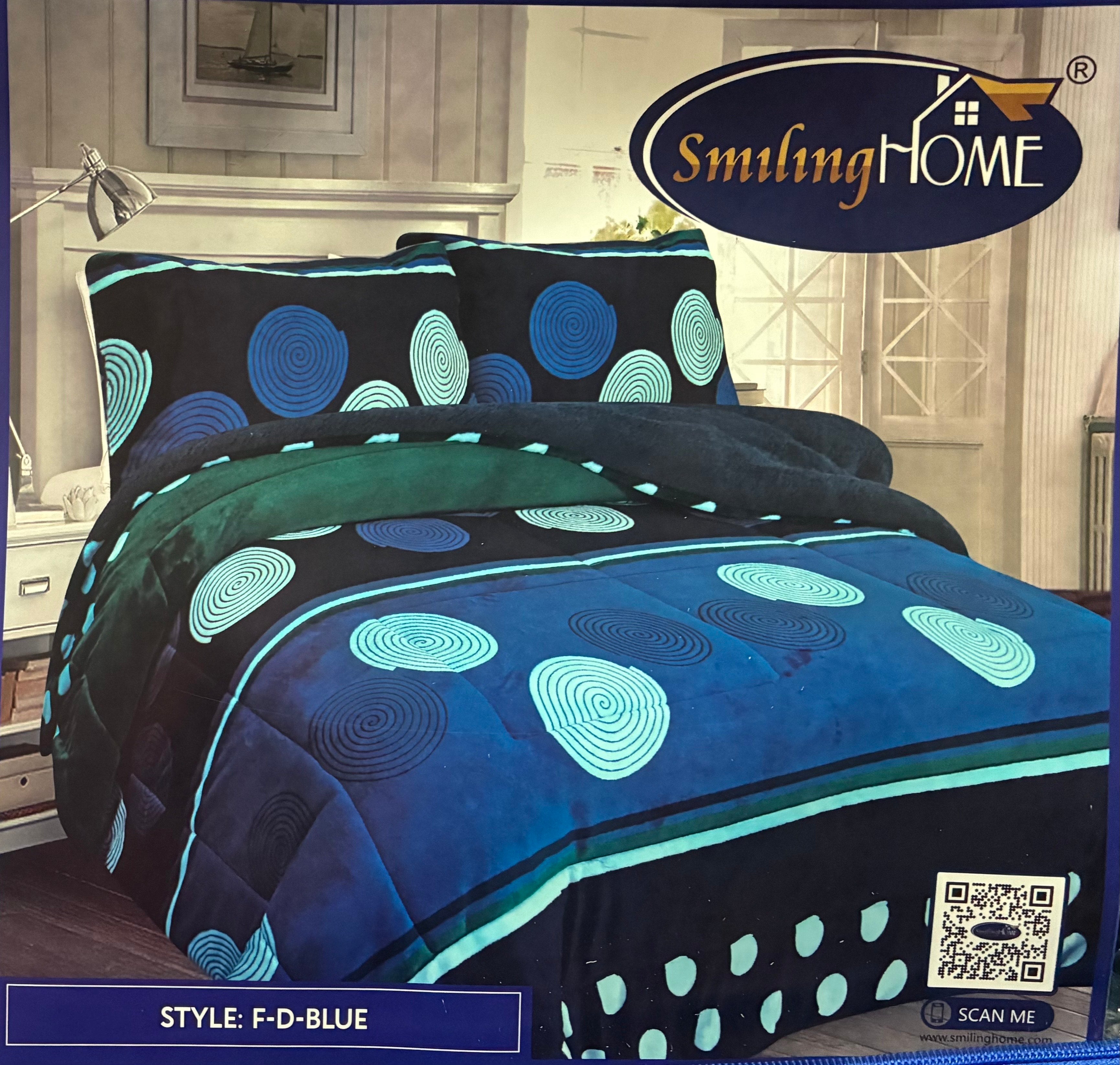 3pc Borrego Queen Printed Blanket