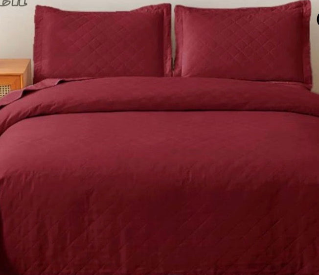 2pc Bedspread Solid Twin