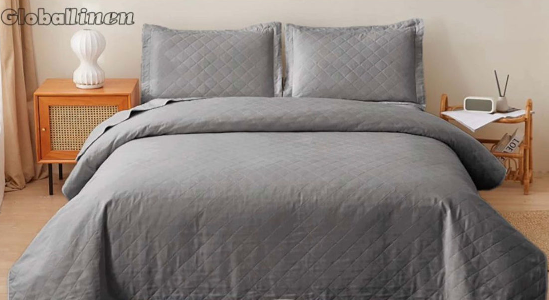 2pc Bedspread Solid Twin