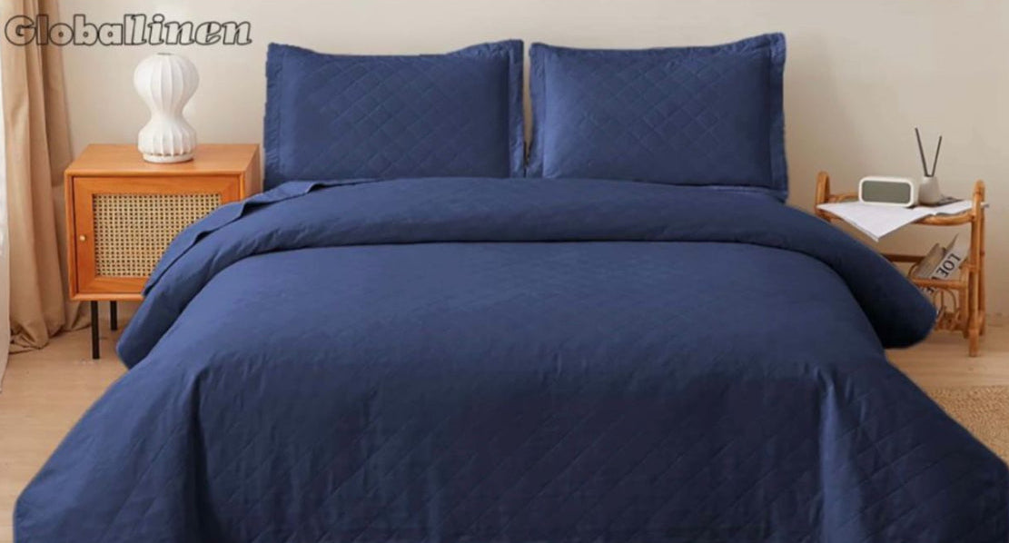 2pc Bedspread Solid Twin