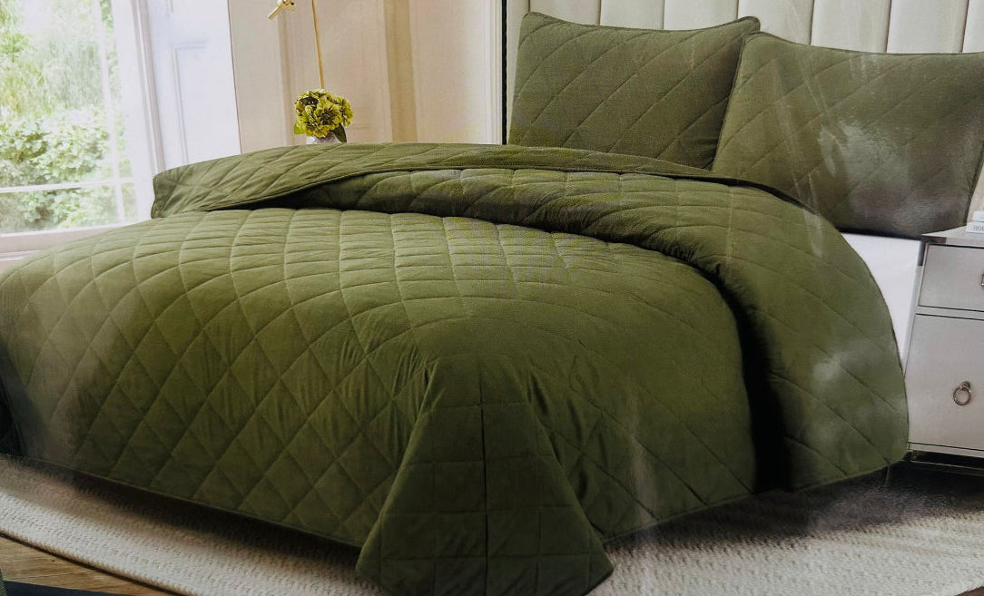 2pc Bedspread Solid Twin