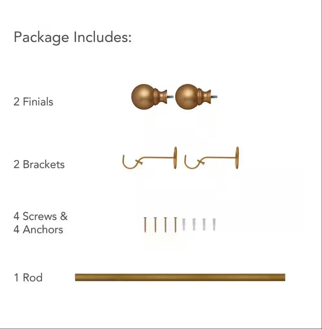 Drapery Curtain Rod 120"x120"