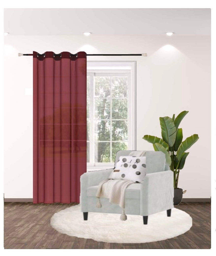 Ruby's Sheer Single Panel Curtain 84"