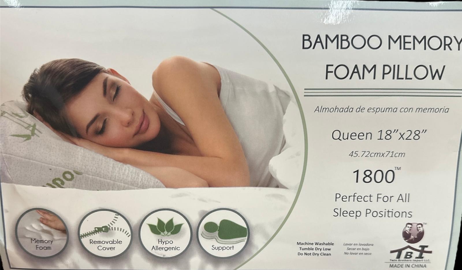 Bamboo Memory Foam Pillow (king)