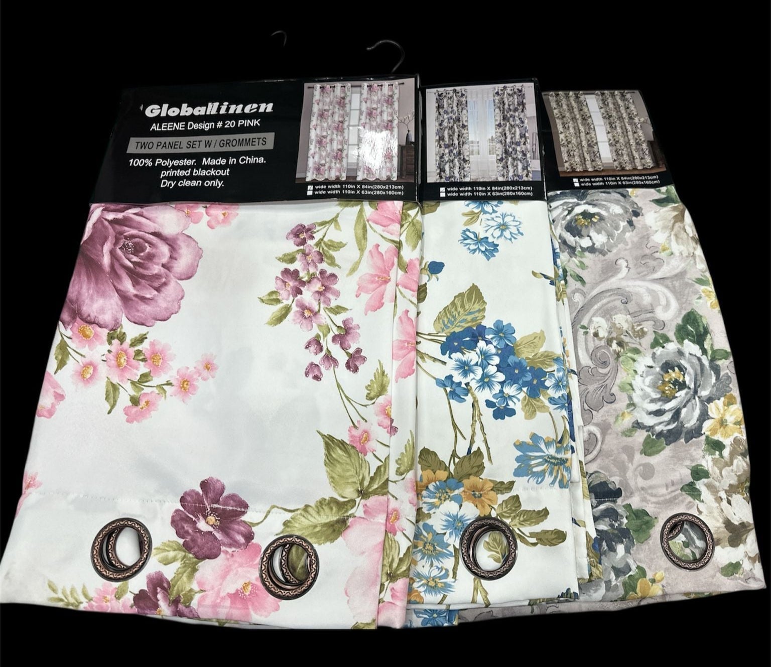 2 Panel Blackout 63in (Floral Pattern)