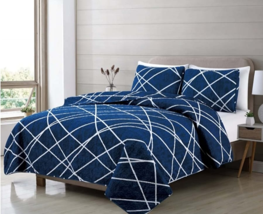 3pc Printed Bedspread (Queen)