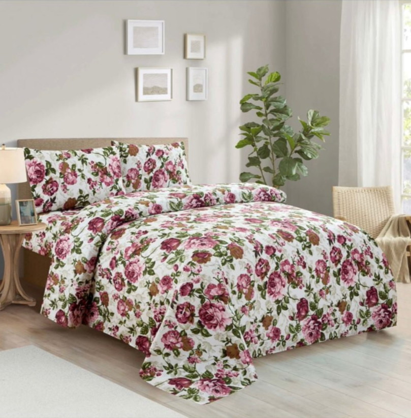 3pc Printed Bedspread (Queen)